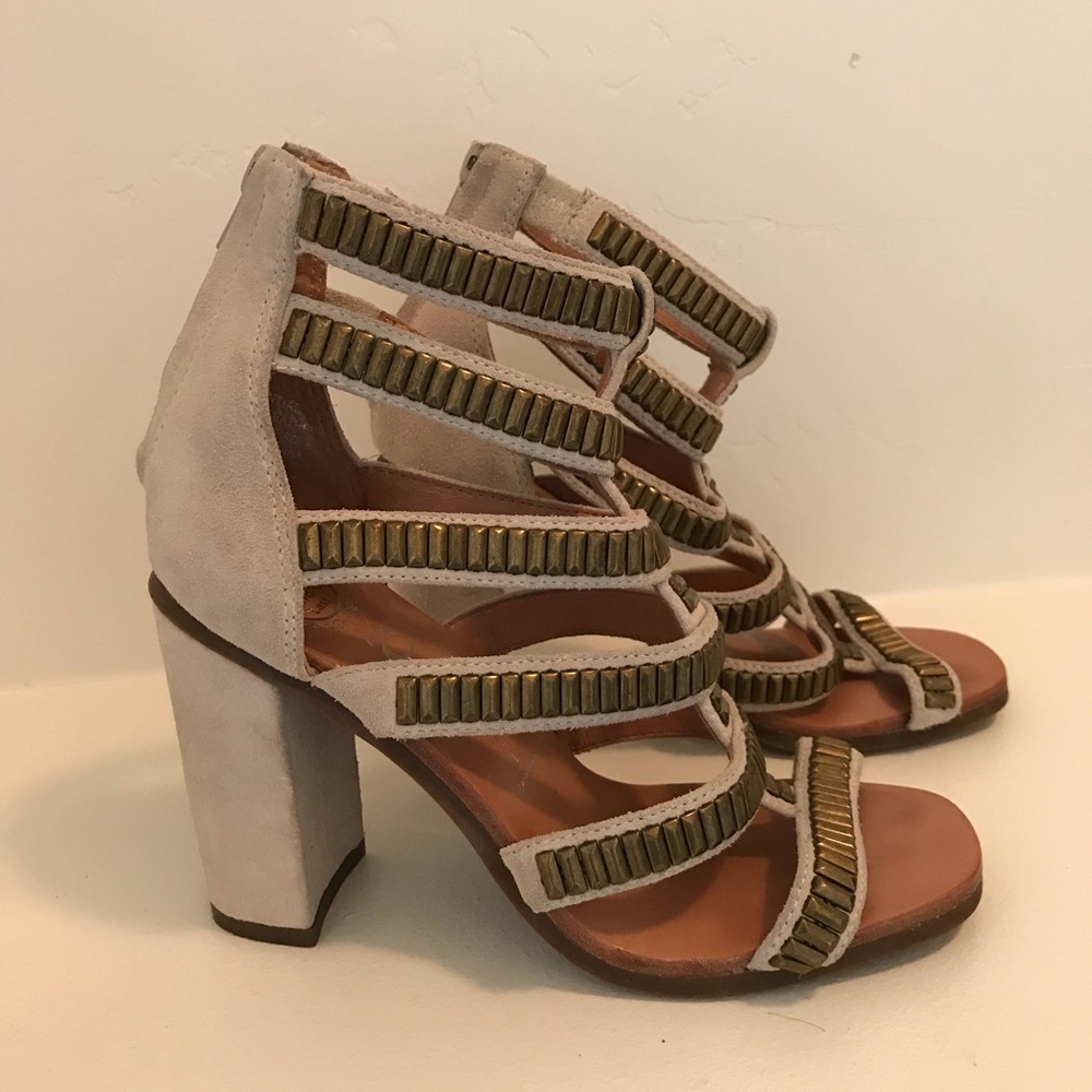 Jeffrey Campbell Suede Leather Heel Sandals